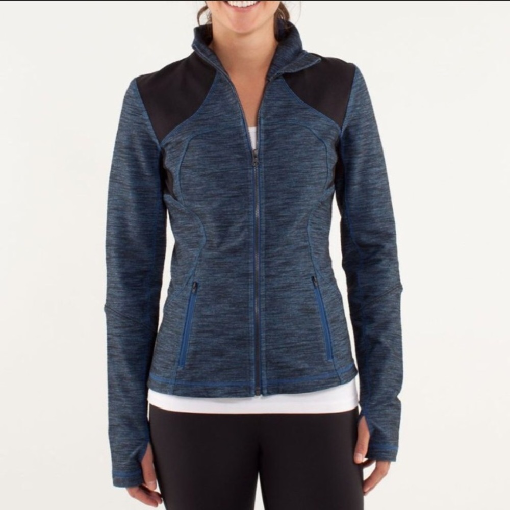 LULULEMON Forme Jacket Slub Denim Size 10
